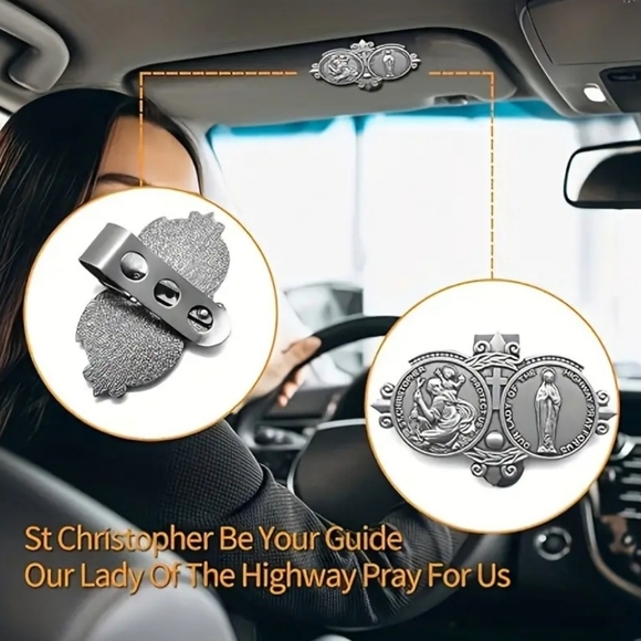 St Christopher & Our Lady of the Highway, Vehicle Medallion of Protection - Picture 6 of 6